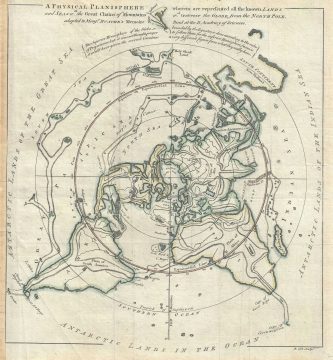 1757 Buache Map of the World on a Polar Projection (Arctic)