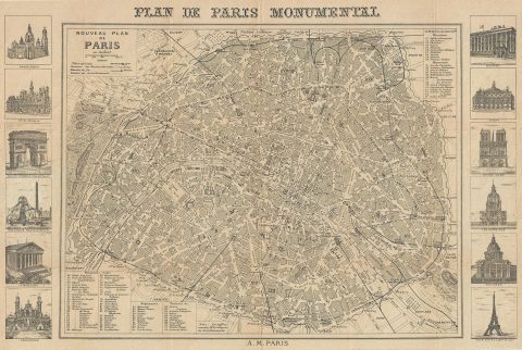 1903 Map or Plan of Paris, France