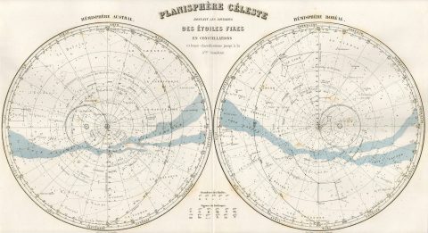 1878 Migeon Map of the Stars and Constellations