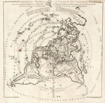 1752 Buache Map of the World on a Polar Projection (Arctic)