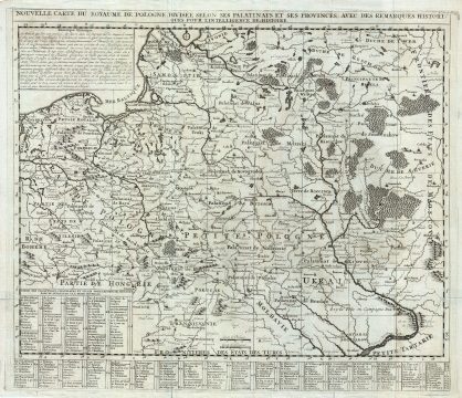 1710 Chatelain Map of the Kingdom of Poland (Polish-Lithuanian Commonwealth)