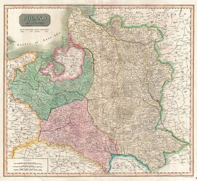 1817 Thomson Map of Poland