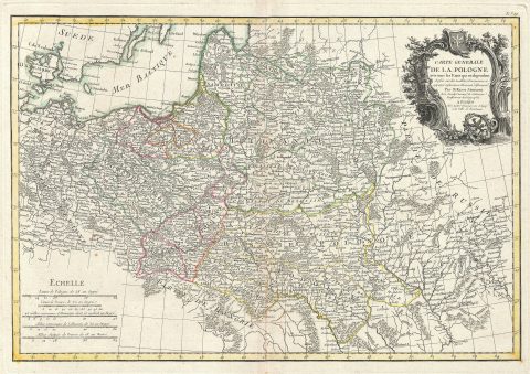 1783 Zannoni Map of Poland and Lithuania