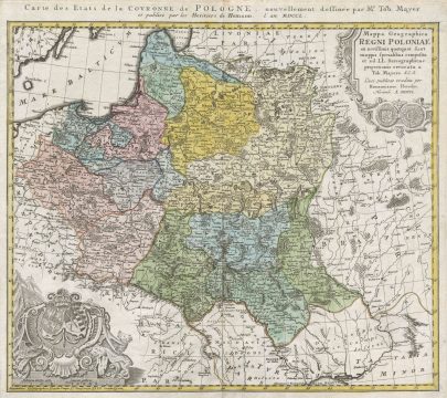 1750 Homann Heirs Map of Poland