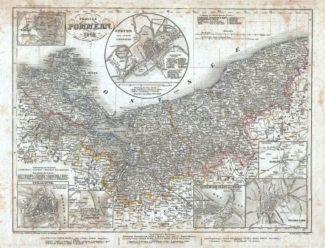 1849 Meyer Map of the Province of Pommern (Pomerania), Prussia