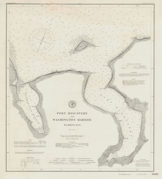 1890 U.S.C.G.S. Nautical Chart of Discovery Bay, Washington
