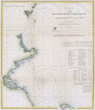 1857 U.S.C.S. Map of Boston's North Shore ( Cape Ann, Boston, Portsmouth)