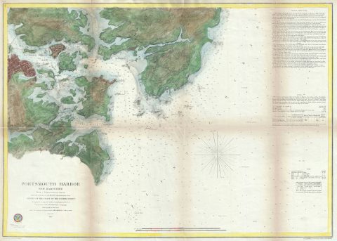 1866 U. S. Coast Survey Map of Portsmouth Harbor, New Hampshire