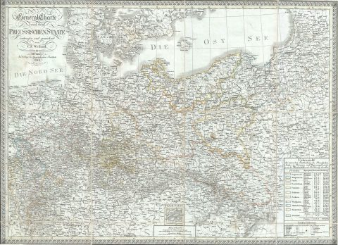 1828 Weiland Map of Prussia