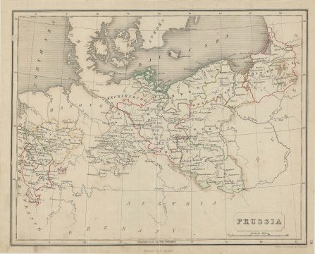 1845 Chambers Map of Prussia, Germany