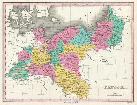 1828 Finley Map of Prussia