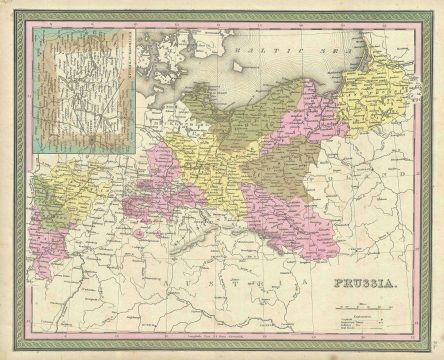 1849 Mitchell Map of Prussia