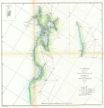 1860 U.S. Coast Survey Map of San Francisco Bay and Vicinity