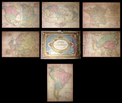 1860 Delamarche Jigsaw Puzzle Atlas of the World