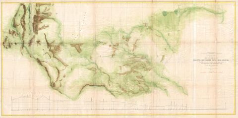 1861 Jefferson Davis and John Pope Map of Texas:  Red River to the Rio Grande