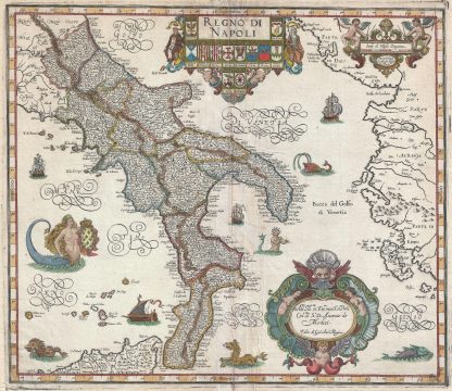 1620 Magini Map of Southern Italy