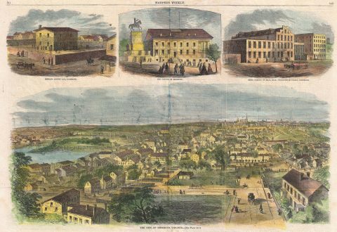 1862 Harper's Weekly Civil War View of Richmond, Virginia