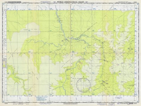 1957 U.S. Air Force Aeronautical Chart or Map of Rio Itacaiunas, Para, Brazil