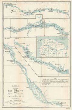 1918 Rice Map of the Rio Negro, Brazil