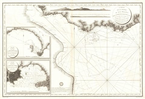 1800 Depot de la Marine Nautical Chart or Map of the Rio de la Plata (Argentina, Buenos Aires, Monte