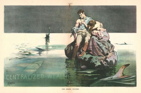 1906 Hassmann Political Cartoon Deriding Economic Inequality