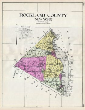 1912 Century Map of Rockland County, New York
