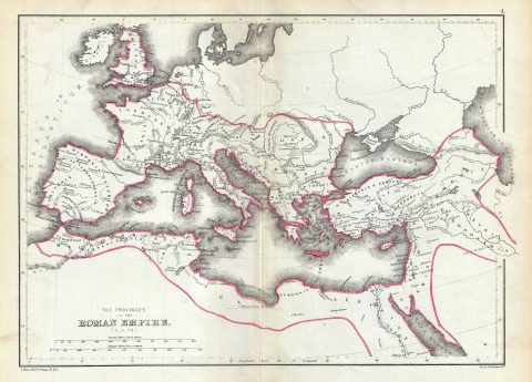 1867 Hughes Map of the Roman Empire