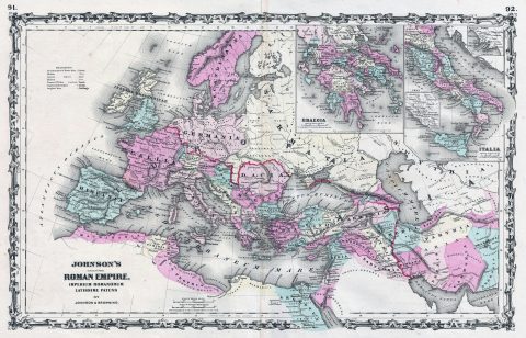 1861 Johnson Map of the Roman Empire
