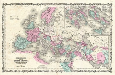 1862 Johnson Map of the Roman Empire