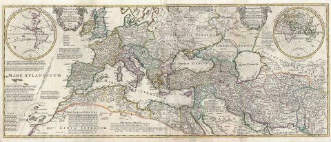 1709 Moll Map of the Roman Empire