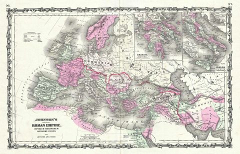1863 Johnson Map of the Roman Empire