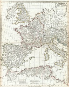 1794 Anville Map of the Western Roman Empire (includes Italy)