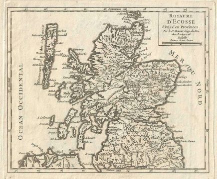1748 Vaugondy Map of Scotland