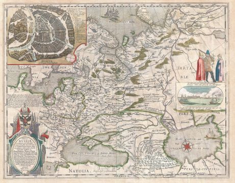 1632 Gerritsz and Godunov Map of Russia