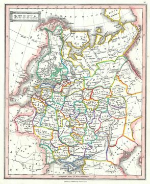 1845 Ewing Map of European Russia