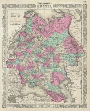 1863 Johnson Map of Russia