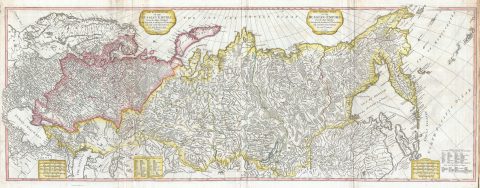1794 Laurie and Whittle Wall Map of Russia