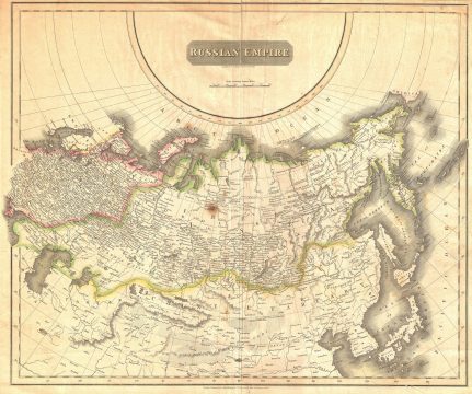 1814 Thomson Map of the Russian Empire in Europe and Asia