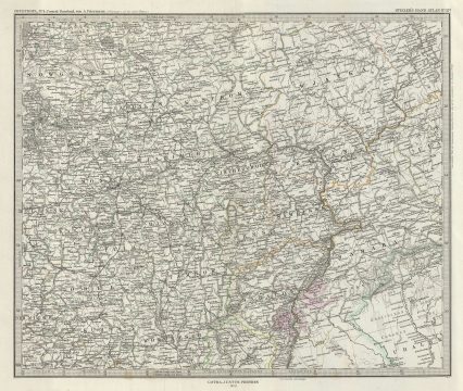 1873 Stieler Map of Central Russia