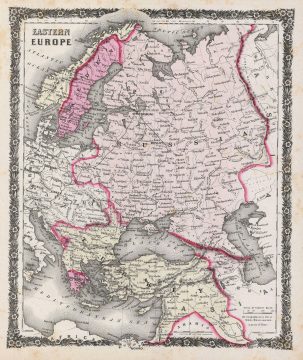 1858 Colton Map of Russia and Eastern Europe