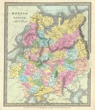 1834 Burr Map of European Russia