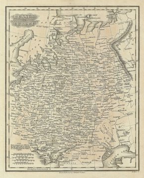 1828 Malte-Brun Map of Russia in Europe