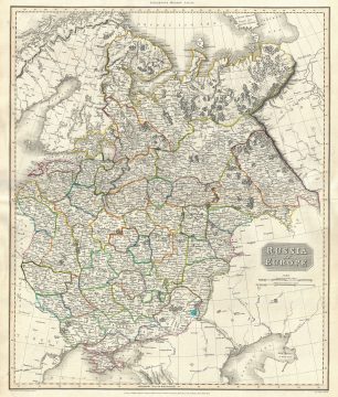 1811 Pinkerton Map of European Russia