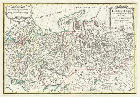 1783 Janvier Map of Western Russia