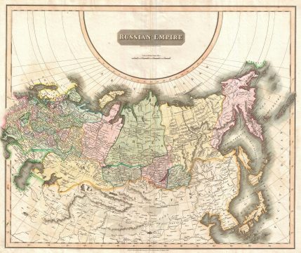 1814 Thomson Map of the Russian Empire in Europe and Asia