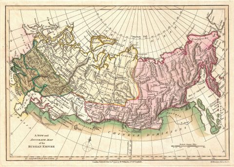 1794 Wilkinson Map of Russia in Asia