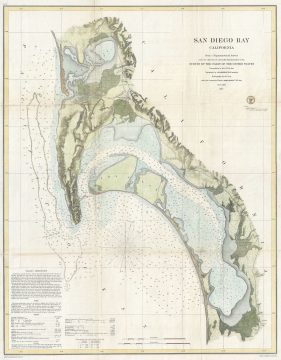 1857 U.S.C.S. Map of San Diego Bay, California