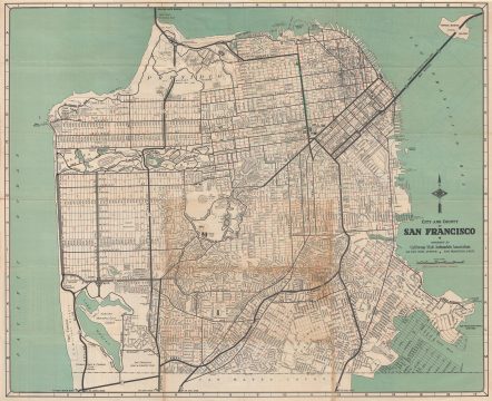 1930 Automobile Association Map of San Francisco