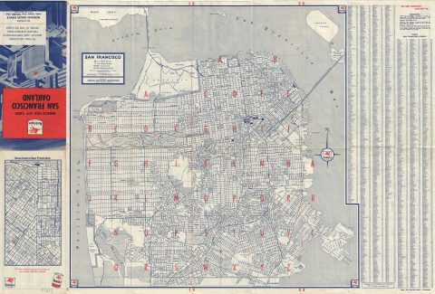 1950s General Petroleum Corporation Map or Plan of San Francisco, California