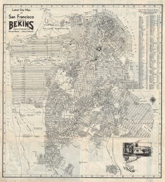 1930 Bekins Map of San Francisco, California